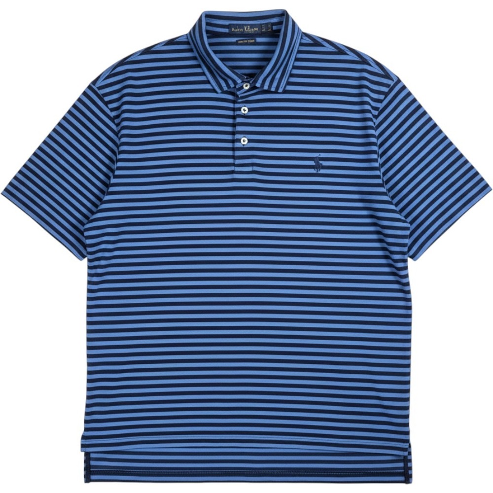 Polo Ralph Lauren Pima‎ Soft Touch Polo Mens XXL Blue Navy Striped Short Sleeve